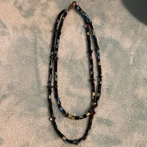 14 inche necklace with iredescent beads